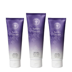 L’EUDINE Thyme Body Cream tube in use for soothing massage