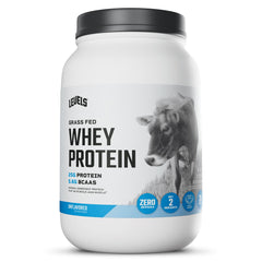 Levels Grass Fed Whey protein scoop for quick post-workout protein
