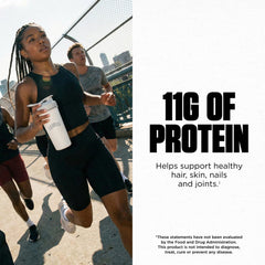 Levels Nutrition collagen peptides stirred into smoothie for extra protein