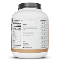 Levels Nutrition chocolate casein serving ready demonstrates convenient protein option