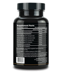Leviathan GlucoSurge label close-up emphasizes quality and vegetarian-friendly formulation.
