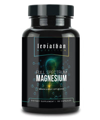 Leviathan Nutrition Full Spectrum Magnesium bottle with easy-to-swallow capsules for daily supplementation