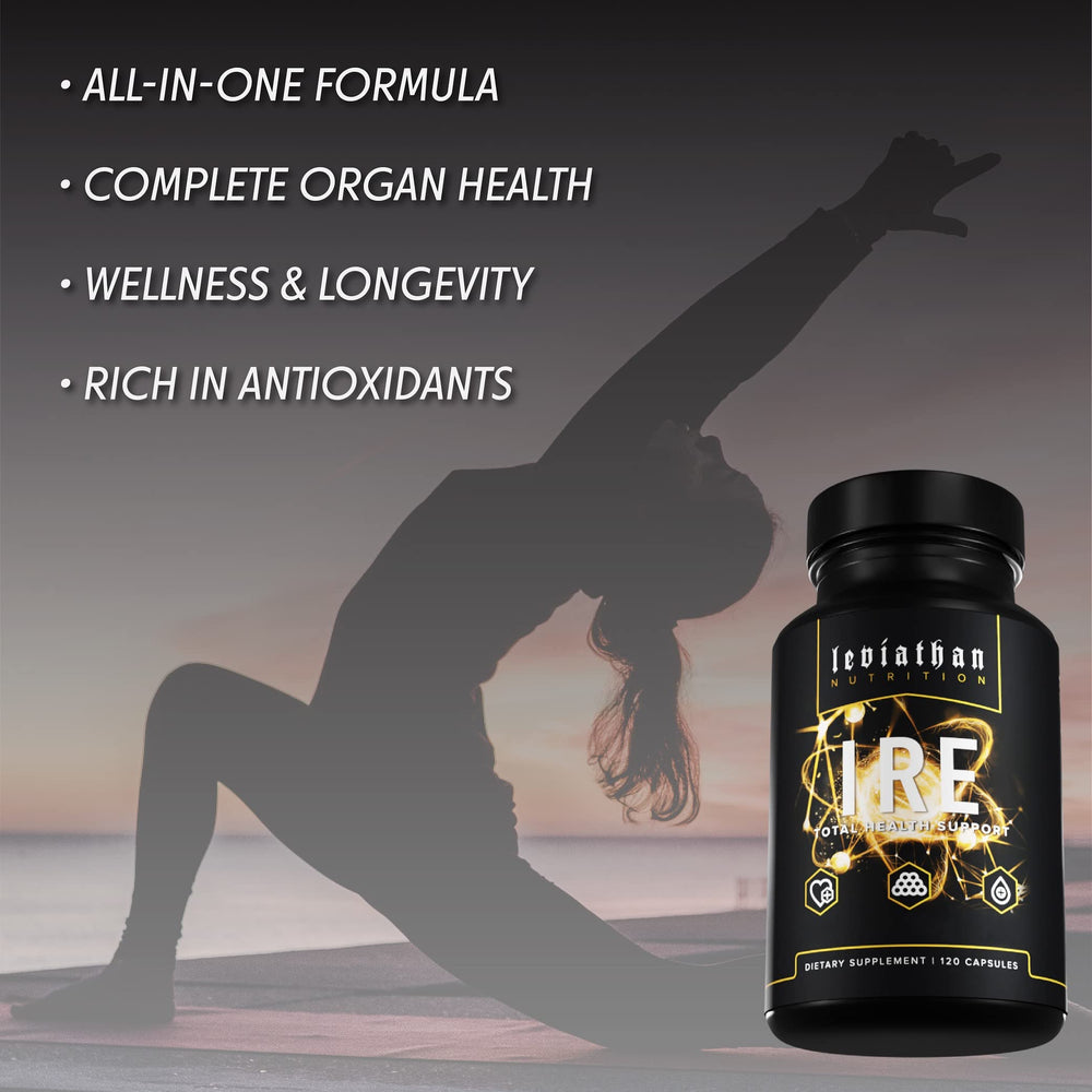 Leviathan Nutrition IRE ingredient blend featuring arjuna and resveratrol for vitality