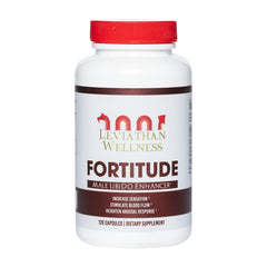 Leviathan Wellness Fortitude bottle on a counter for daily vitality