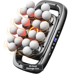 LEVILO 20-head massage gun front view for versatile deep tissue relief and comfort.