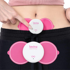 Levina RS-38 device in hand for on-the-go menstrual comfort