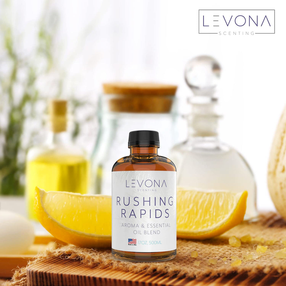 Levona Scent Rushing Rapids 500ml bottle showcased as a gift-ready fragrance.