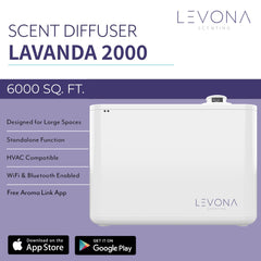 Levona Scent Lavanda 2000 plugged in with HVAC integration for flexible deployment.