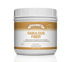 Lewis Labs Fabulous Fiber tub front shows convenient daily fiber support for digestion.