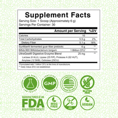 Lewis Labs Healthy Gut label highlights keto friendly, gluten free vegan formula