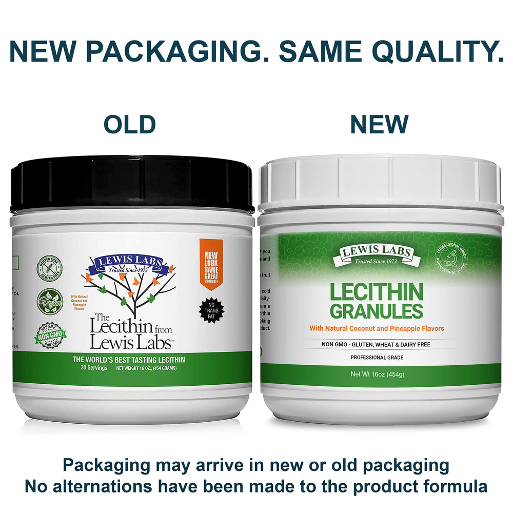 Lewis Labs Lecithin Granules scoop: easy measurement for consistent daily portions.