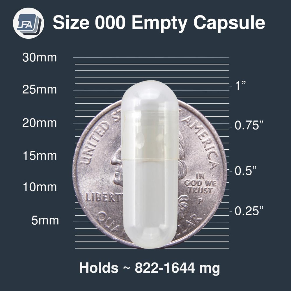 Clear LFA vegan HPMC capsules showing inert shells for sensitive ingredient handling
