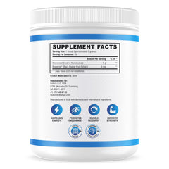 Liarminoo NutraScience creatine powder scoop highlights simple daily serving.