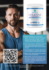 Liarminoo unflavored creatine powder ready for mixing.