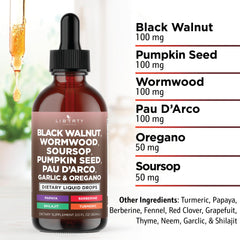 Liberty Lifestyle Defend wormwood dropper dispensing tincture for daily use.