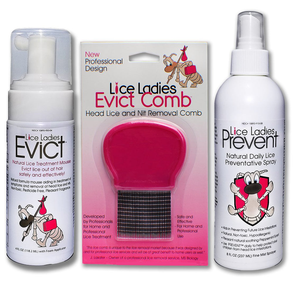 Lice Ladies Evict mousse bottle ready for quick kid treatment