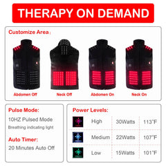 Licinwing red light vest 10Hz pulse mode for deeper exposure