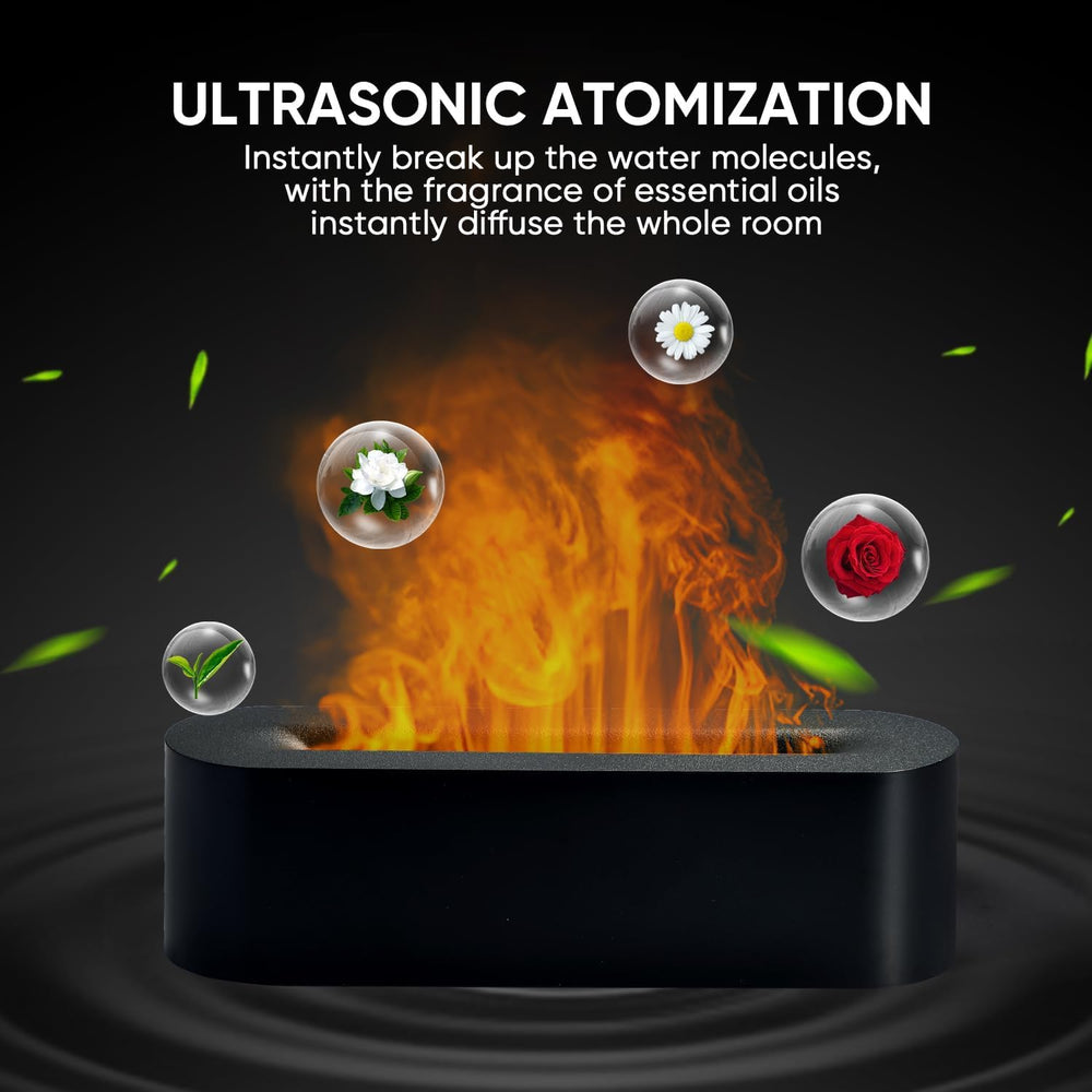 Liexopr fireplace diffuser 150ml reservoir offers longer use between refills.