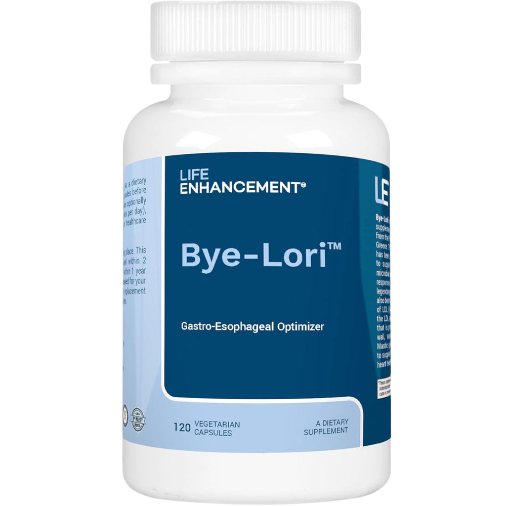 Life Enhancement Bye-Lori capsule close-up, convenient 1000 mg dose for daily use and easy ingestion.