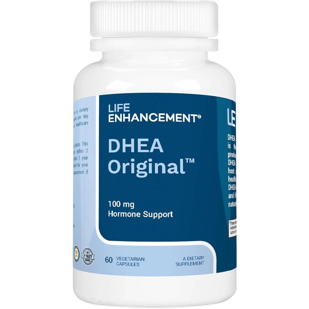Life Enhancement DHEA Original bottle pour for easy daily supplementation
