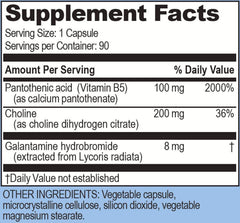 GalantaMind capsules close-up, promotes focus and cognitive function using galantamine.