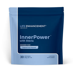 Life Enhancement InnerPower stevia drink mix bottle for daily wellness, flavor, and convenient mixing.