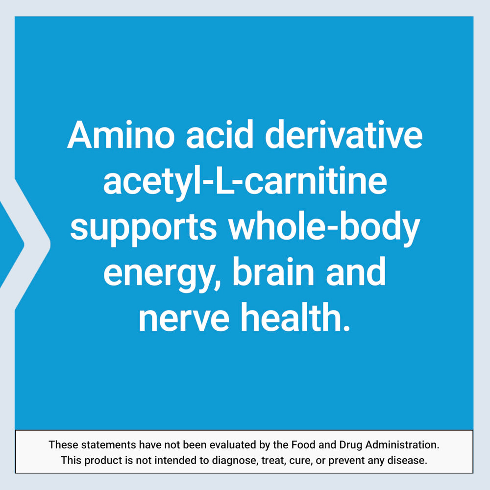 Life Extension Acetyl-L-Carnitine Arginate label detail notes 620 mg per serving