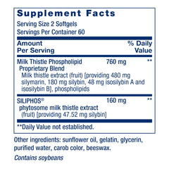 Close-up of Life Extension Advanced Milk Thistle capsules for daily liver detox support