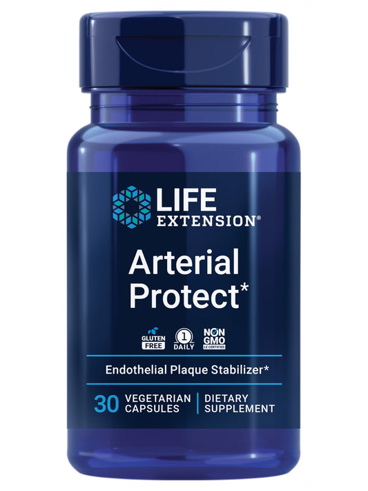 Life Extension Arterial Protect bottle front showing brand and product name for daily arterial support