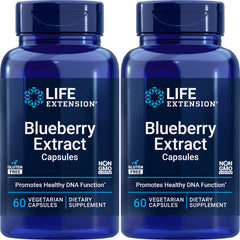 Life Extension Blueberry Extract pack 2 box shows packaging with antioxidant-rich support