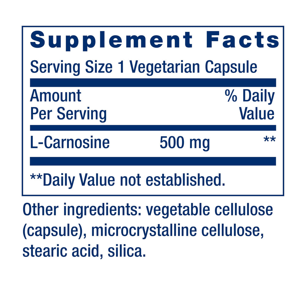 Life Extension Carnosine on workout mat, suggesting post-workout recovery potential