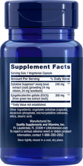Life Extension Cytokine Suppress with EGCG bottle back view, two-pack value for ongoing supplementation.
