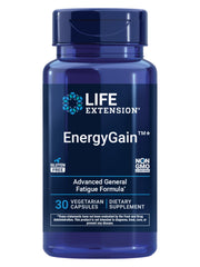 Life Extension EnergyGain bottle front showing energy-supporting oak extract
