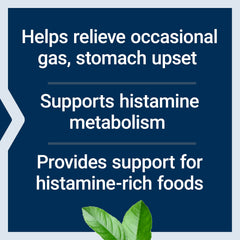 Life Extension DAO capsules aiding histamine metabolism for gut comfort.