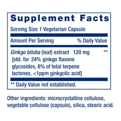 Standardized to 24% flavone glycosides supports cognition