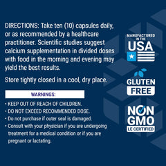 Gluten-free and non-GMO indicators on the bottle communicate product standards