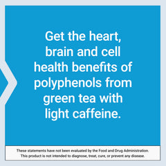 Close-up of EGCG-focused infographic beside Life Extension Green Tea Extract