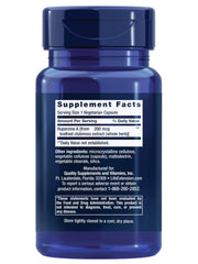 Life Extension Huperzine A glass bottle close-up highlighting quality and purity.