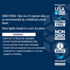 Non-GMO badge on Life Extension Lactoferrin Caps packaging signals purity.