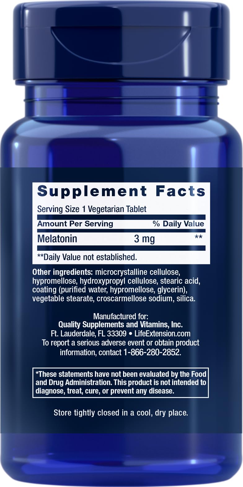 Life Extension Melatonin 6 Hour Release 4-pack packaging demonstrates extended night-time support.