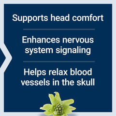 Life Extension Migra-Eeze butterbur root extract image emphasizing petasin potency.