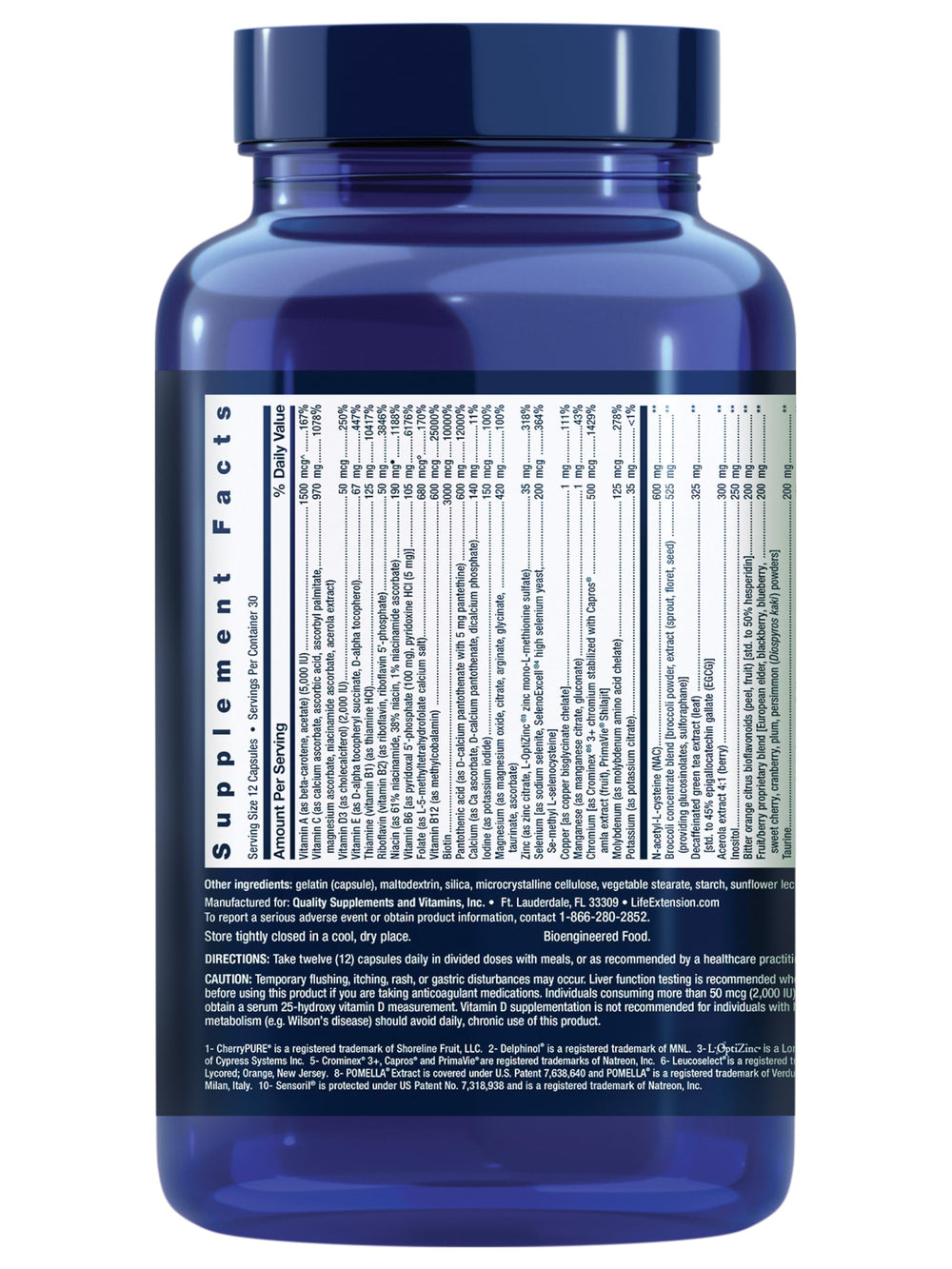 Life Extension Mix capsules pour into a glass for convenient daily vitamin intake.