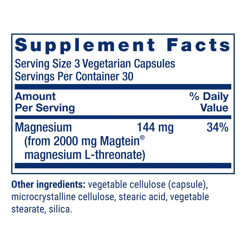 Life Extension Neuro-Mag capsules offer convenient daily supplementation for memory and quick thinking.