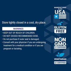 Non-GMO and gluten-free seals showcased on Life Extension packaging