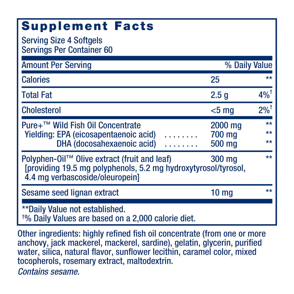 Life Extension olive extract polyphenols bottle indicating antioxidant support.