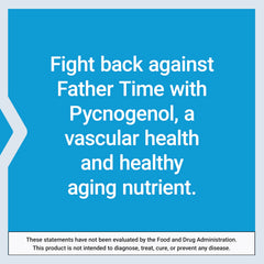 Life Extension Pycnogenol close-up ingredient list detail.