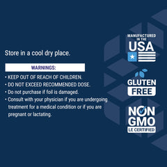 Life Extension SAMe gluten-free non-GMO badge on packaging