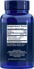 Life Extension Super R-Lipoic Acid capsules ready to take, potentially supporting mitochondrial energy.
