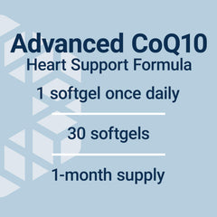 Life Extension Super Ubiquinol CoQ10 heart-health graphic on packaging.