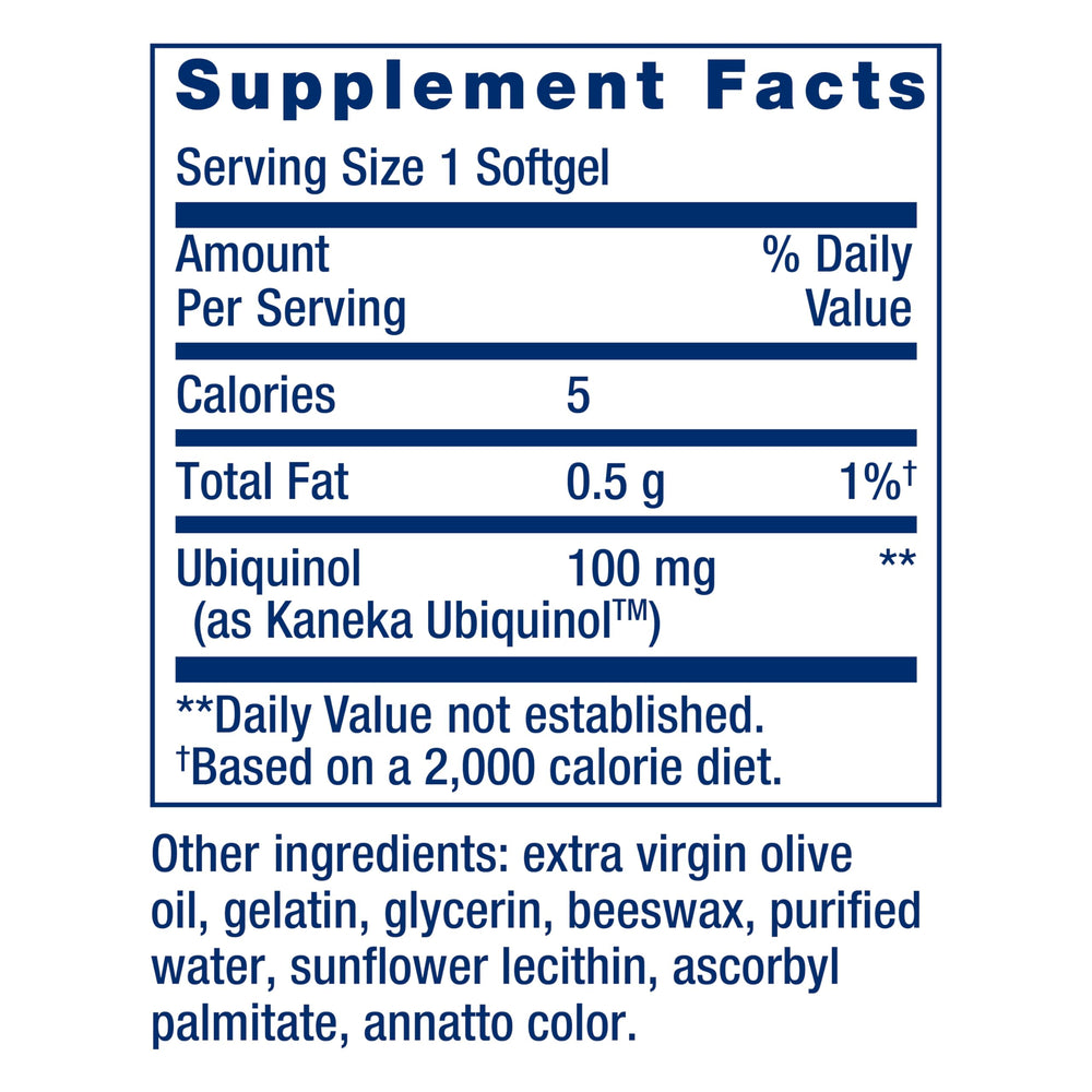 Life Extension Super Ubiquinol CoQ10 heart health focus visual for daily support.